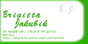 brigitta jakubik business card